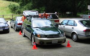 [Photo: Team Vehicle plus traffic cones]