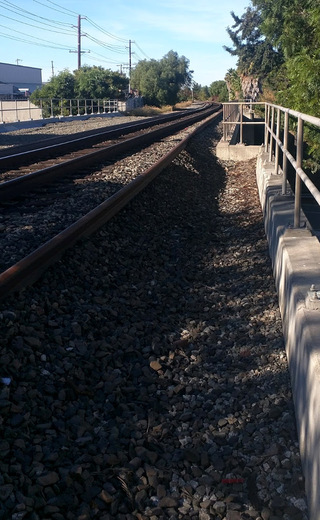 Photo: Clambering over the Railroad Tracks, San Jose