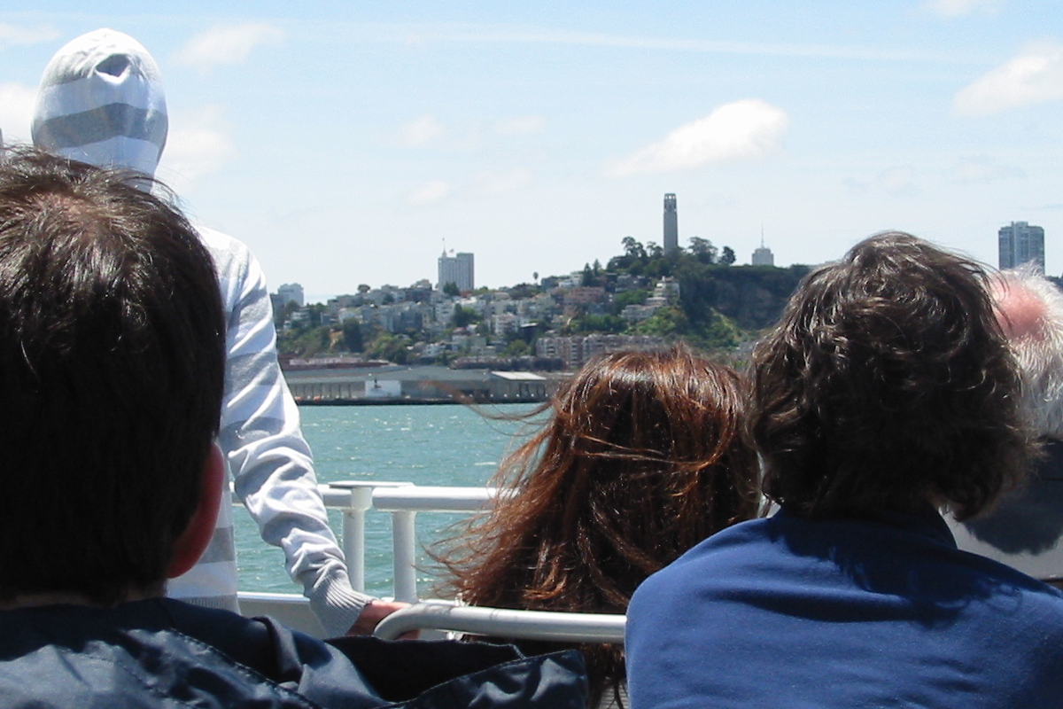 [Photo: Ferry view of Coit Tower]