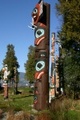 Totem poles in Stanley Park in Vancouver, BC