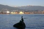 Girl in a Wetsuit: Vancouver's version of Copenhagen's Little Mermaid.