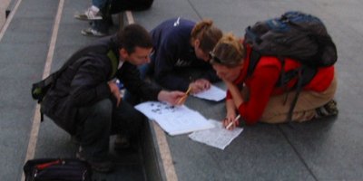 [Photo: Pete Andrea and Annie @ Union Square]