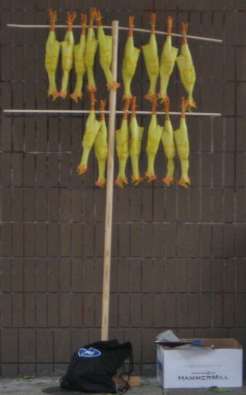 [Photo by Dave Shukan: Rubber Chickens]