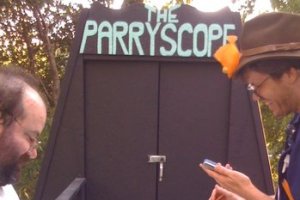 [Paul Chou's photo of Dave and Larry at the Parryscope]