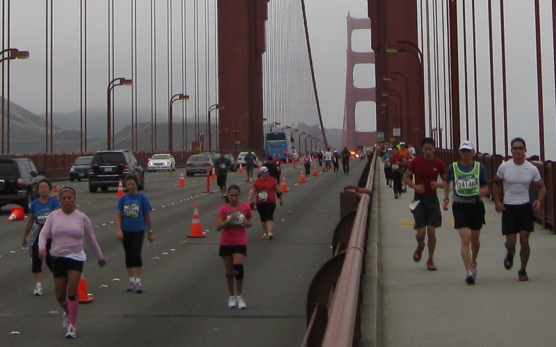 [Photo: San Francisco Marathon, Golden Gate Bridge]