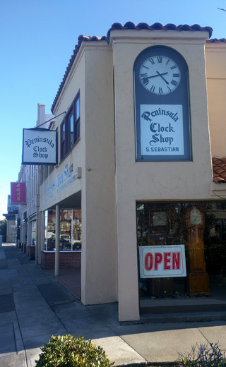 Photo: Peninsula Clock Shop, San Mateo, as seen in the Doctor When Game