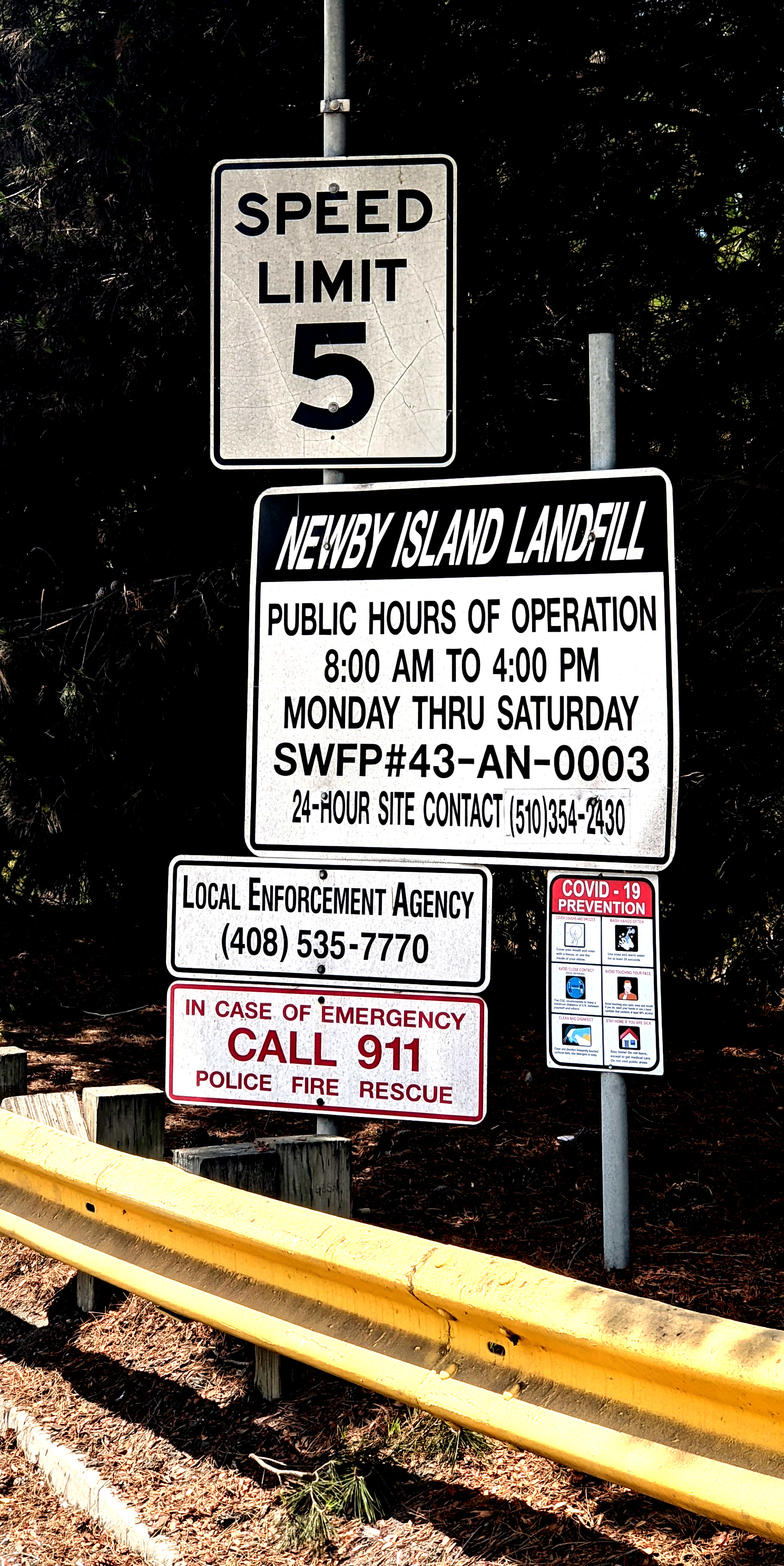 picture of sign for Newby Island Landfill