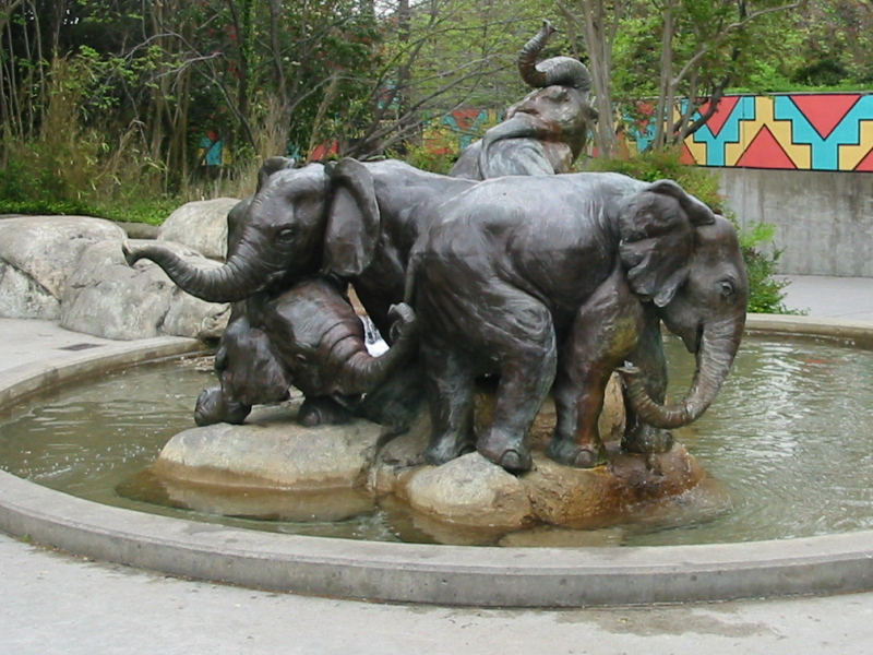 Elephant Fountains at Dallas Zoo