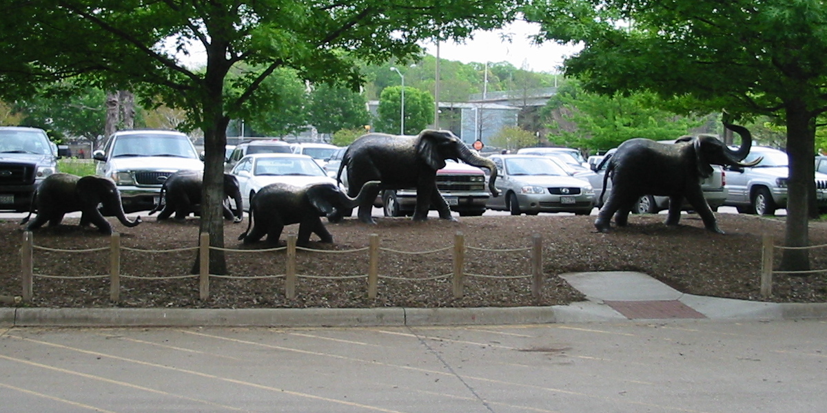Elephant Statues at Dallas Zoo
