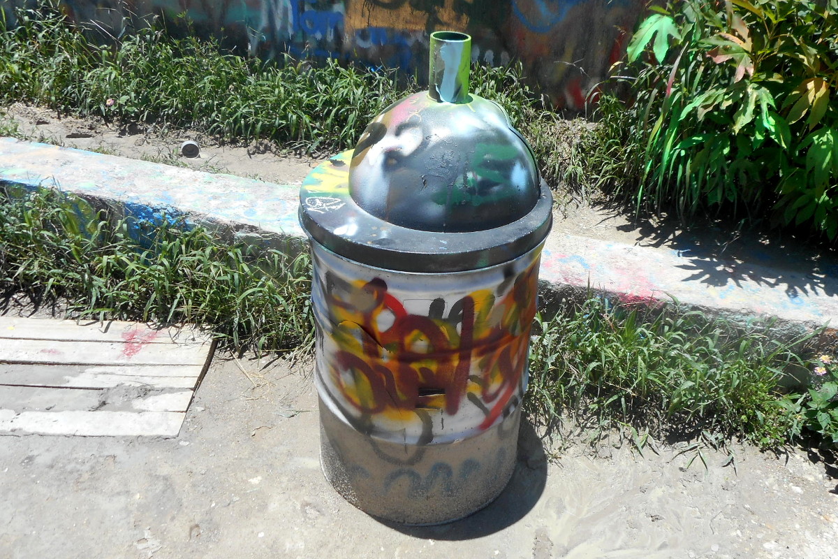 [photo: HOPE Outdoor Gallery Trash Can]