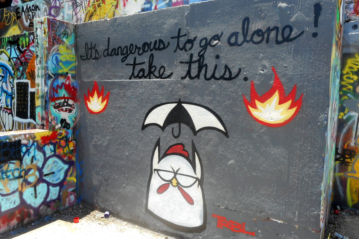 [photo: It's Dangerous to go Alone]
