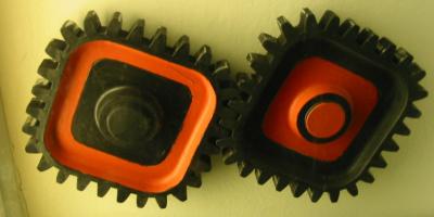 [Photo: Angled Gearing]