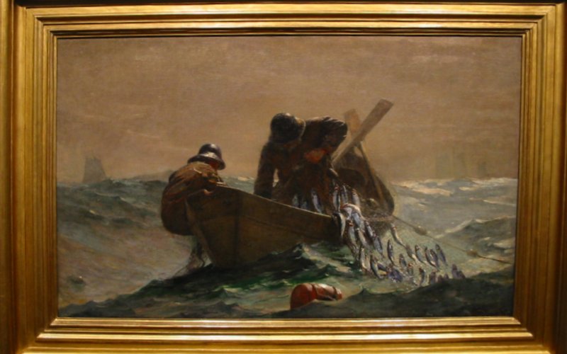 [Photo: Painting of Fishermen]