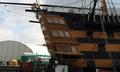 [Photo: Even when the HMS Victory is standing still, it looks like it's going fast]