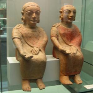[Photo: These Etruscan statues looked as calm as the Buddha]