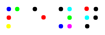 mysteriously colored dots very regularly arranged