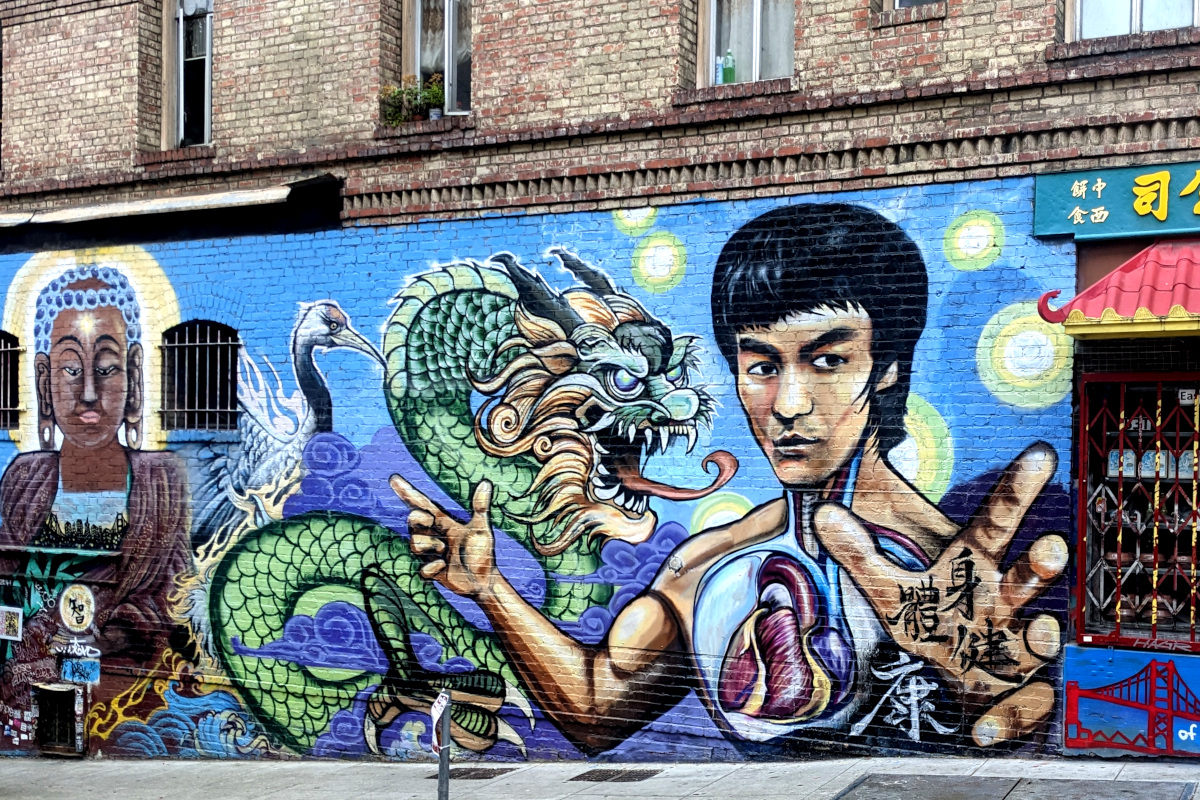 Bruce Lee mural just off Grant Street