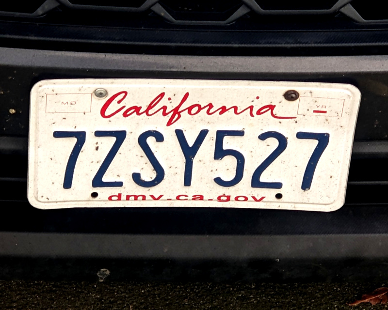license plate 7ZSY527