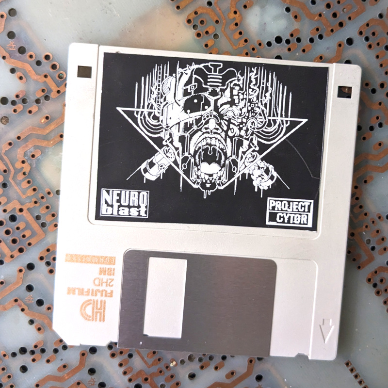 a floppy disk labeled Neuro blast Project Cyt0r