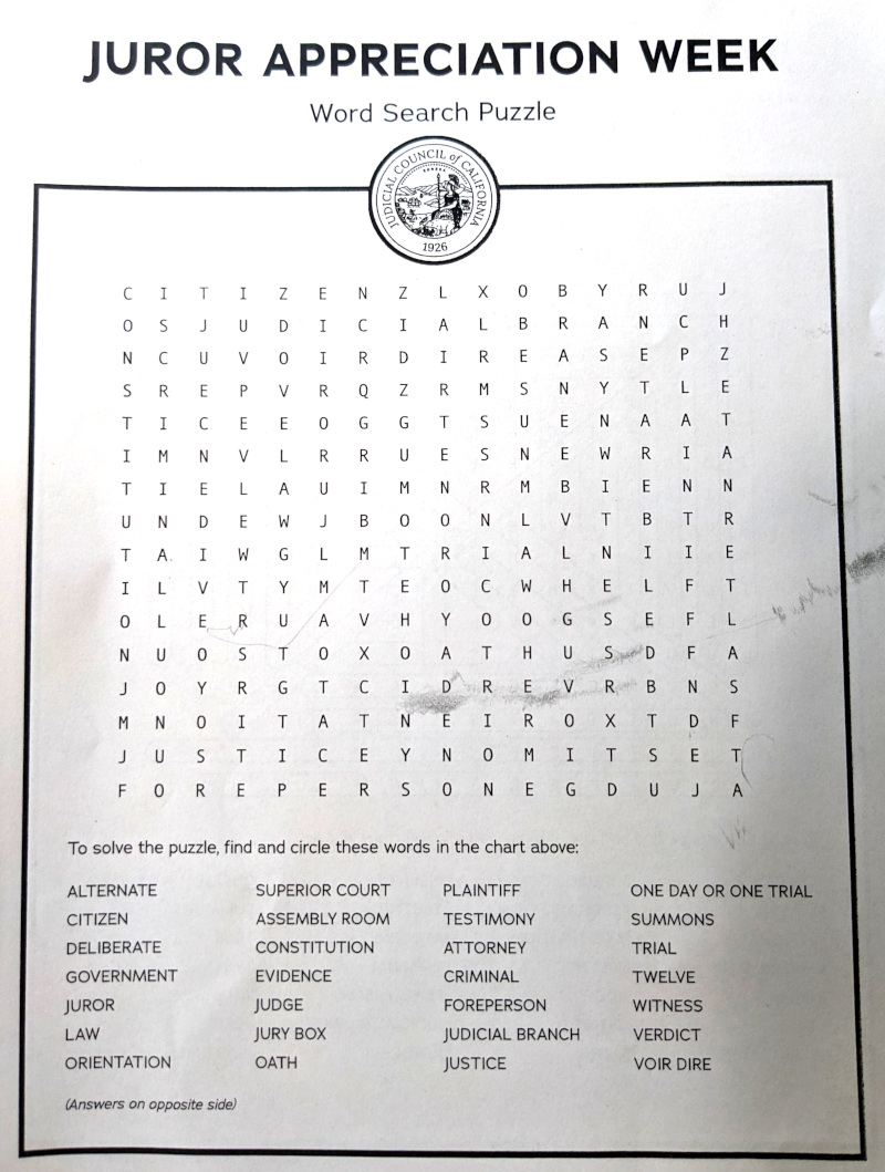 it's a word search puzzle, a grid of letters with a word list