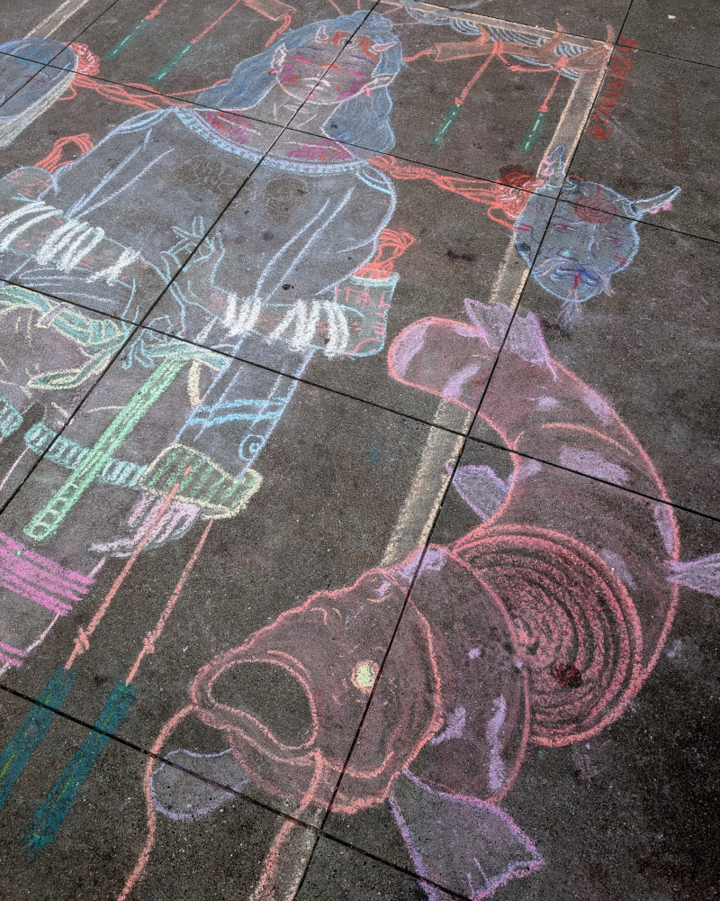 closer view of the top-right part of the art