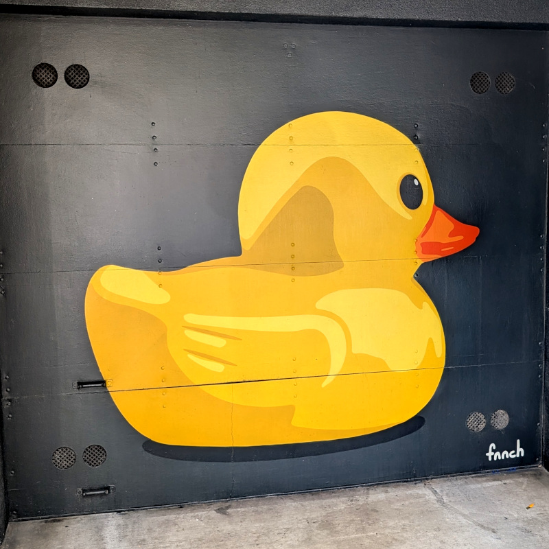 mural painted on a garage door