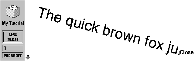 Image of N9000 screen
with text running across screen.